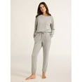 thumbnail image 1 of Joyspun Women's and Women’s Plus French Terry Sweatshirt and Joggers Set, 2-Piece, Sizes XS to 3X, 1 of 5