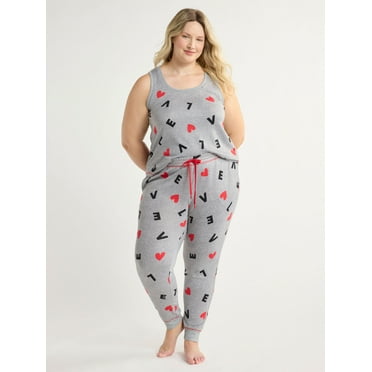 Joyspun Women's and Women’s Plus Hacci Knit Sleep Tank Top, Sizes XS to 3X