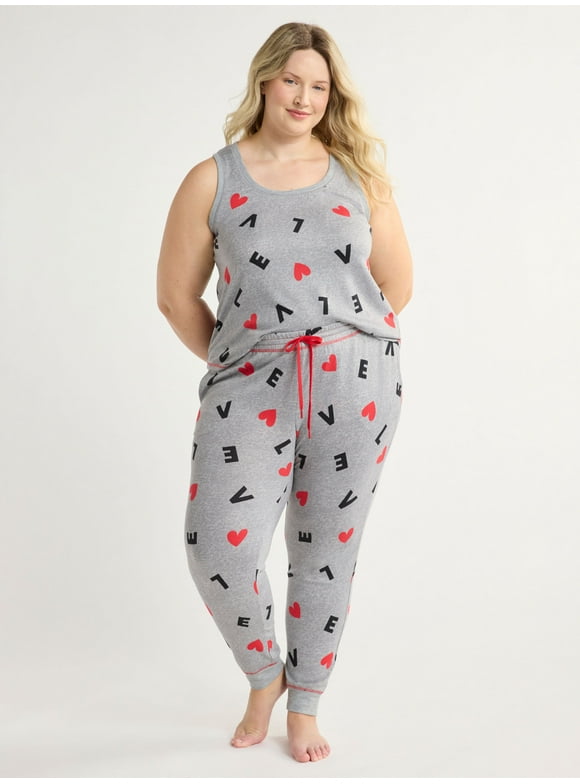Joyspun Women's and Women’s Plus Hacci Knit Sleep Tank Top, Sizes XS to 3X