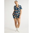 thumbnail image 1 of Joyspun Women's Dreamy Soft Collection Notch Collar Top and Shorts Pajama Set, 2-Piece, Sizes XS-3X, 1 of 3