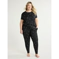 thumbnail image 1 of Joyspun Women's and Women’s Plus Sleep Tee and Joggers Pajama Set, 2-Piece, Sizes XS to 3X, 1 of 4