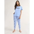 thumbnail image 1 of Joyspun Women's and Women’s Plus Sleep Tee and Joggers Pajama Set, 2-Piece, Sizes XS to 3X, 1 of 6