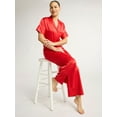thumbnail image 1 of Joyspun Women’s and Women’s Plus Stretch Satin Pajama Set, Sizes S to 3X, 1 of 2