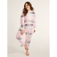 thumbnail image 1 of Joyspun Women's and Women’s Plus Super Minky Fleece Long Sleeve Top with Pajama Pants, Giftable 2-Piece Set, Sizes S to 3XL, 1 of 4