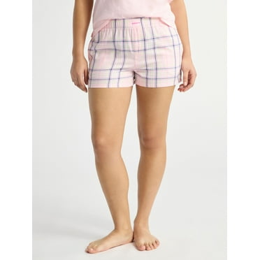 Joyspun Women's Woven Pajama Boxer Shorts, 3'' Inseam, Sizes XS-3X