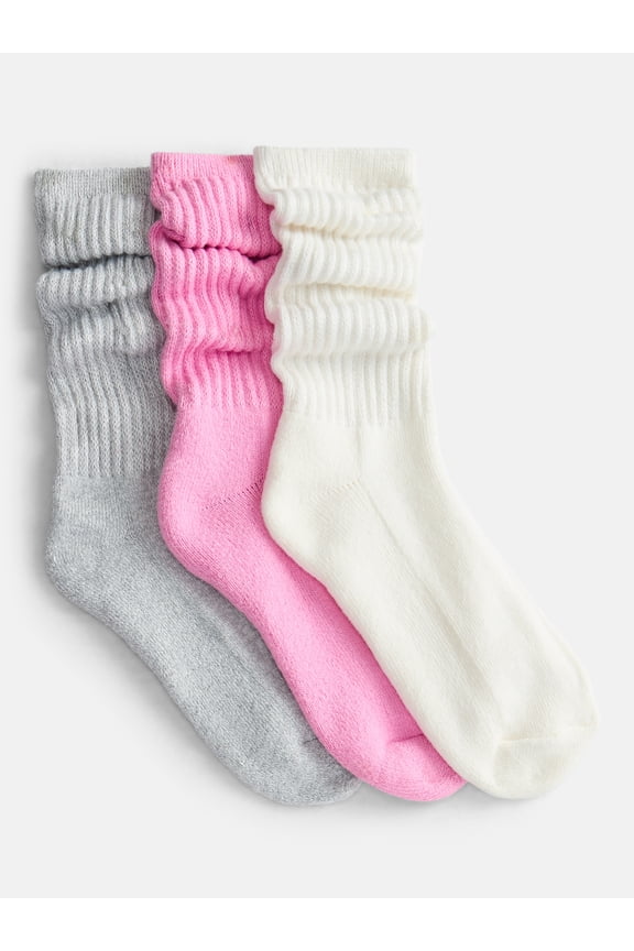 Women’s Comfort Classic Slouch Socks, 3-Pack, Size 4-10