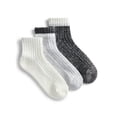 thumbnail image 1 of Joyspun Women’s Comfort Cozy Ankle Socks, 3-Pack, Size 4-10, 1 of 5