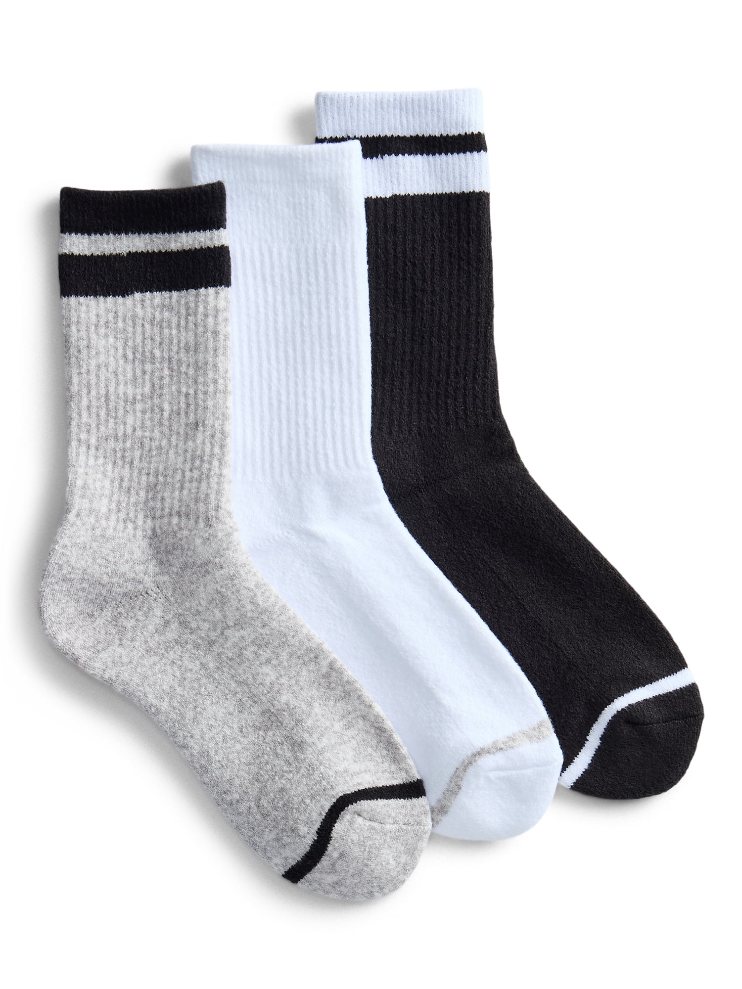 Joyspun Women’s Comfort Cozy Crew Socks, 3-Pack, Size 4-10