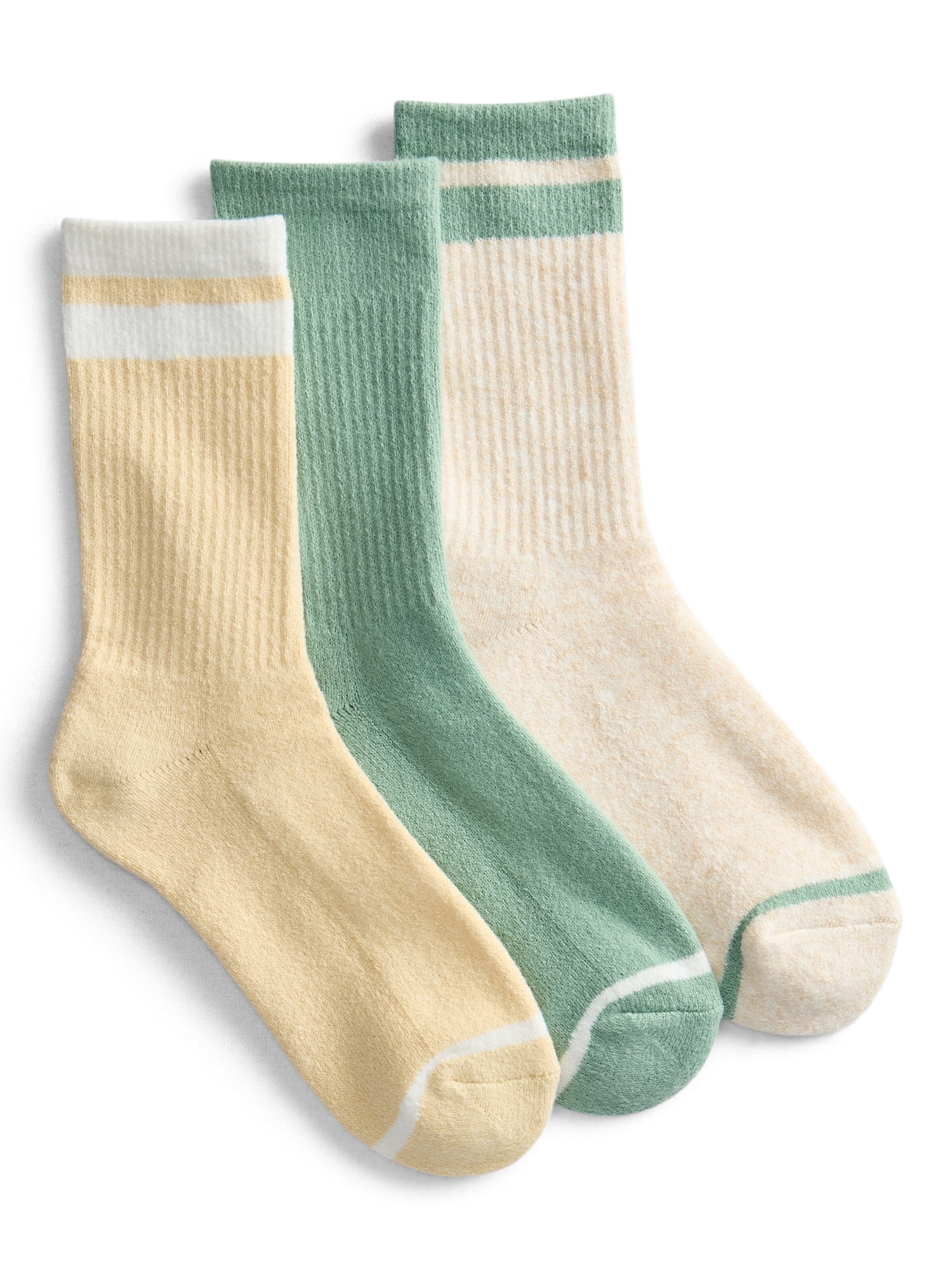 Joyspun Women’s Comfort Cozy Crew Socks, 3-Pack, Size 4-10