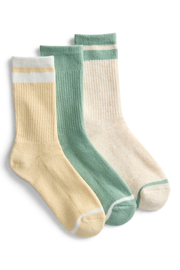 Women’s Comfort Cozy Crew Socks, 3-Pack, Size 4-10