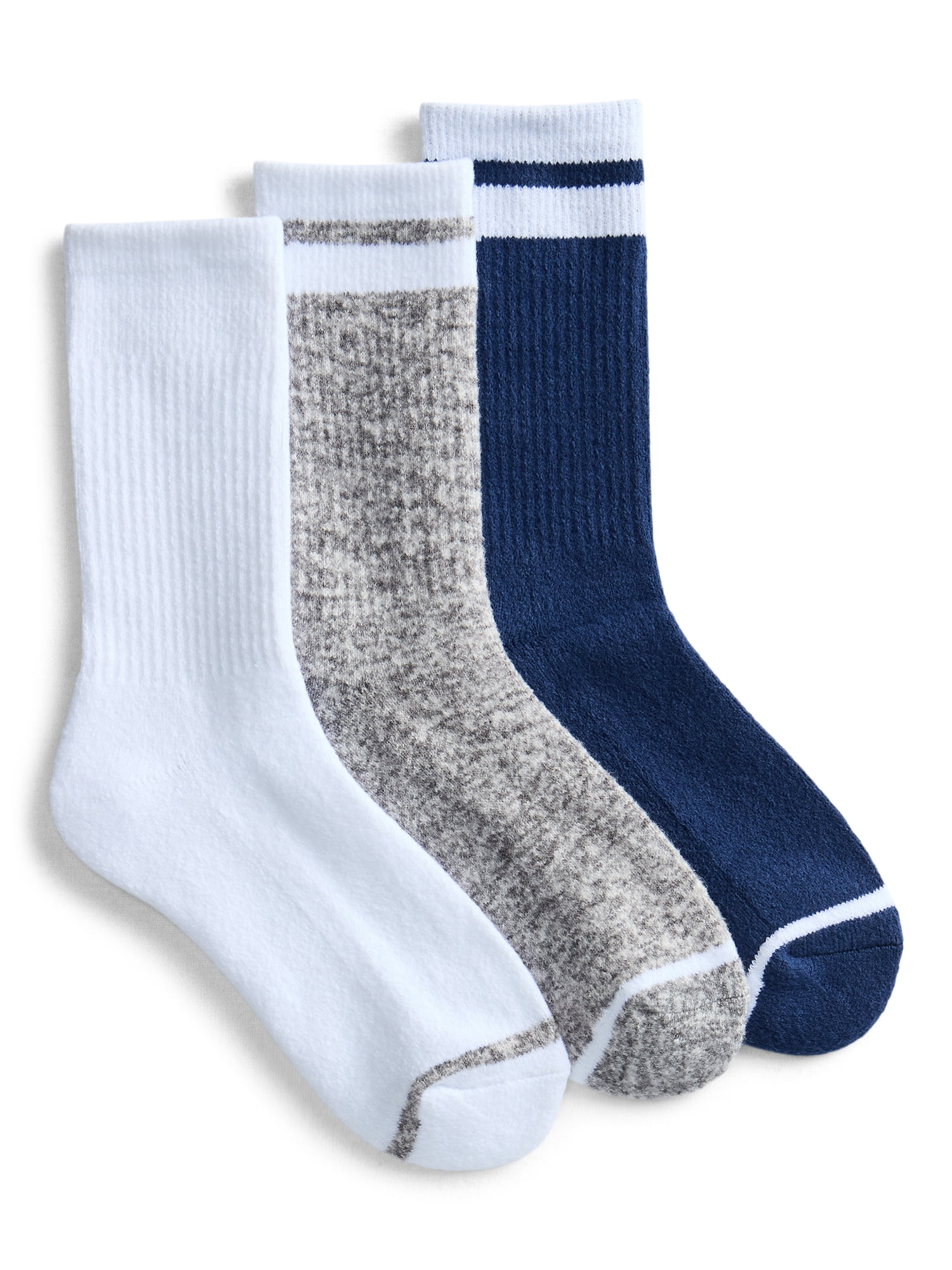 Joyspun Women’s Comfort Cozy Crew Socks, 3-Pack, Size 4-10