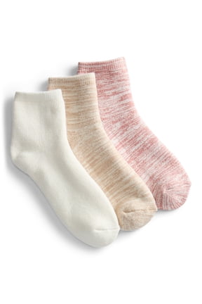 Women’s Comfort Full Terry Ankle Socks, 3-Pack, Shoe Sizes 4-10