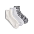thumbnail image 1 of Joyspun Women’s Comfort Full Terry Ankle Socks, 3-Pack, Shoe Sizes 4-10, 1 of 5