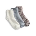 thumbnail image 1 of Joyspun Women’s Comfort Full Terry Ankle Socks, 3-Pack, Shoe Sizes 4-10, 1 of 5