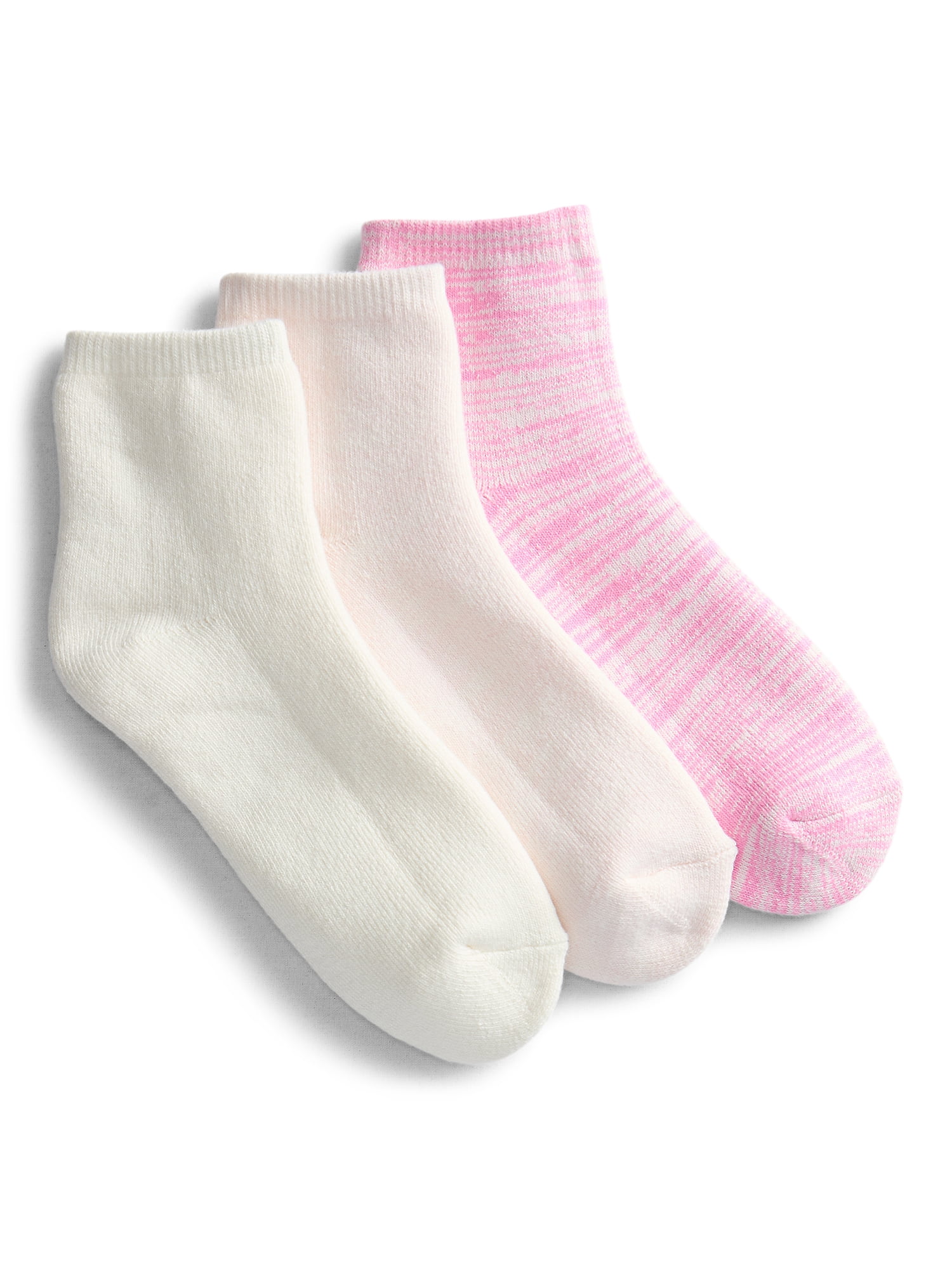 Joyspun Women’s Comfort Full Terry Ankle Socks, 3-Pack, Shoe Sizes 4-10