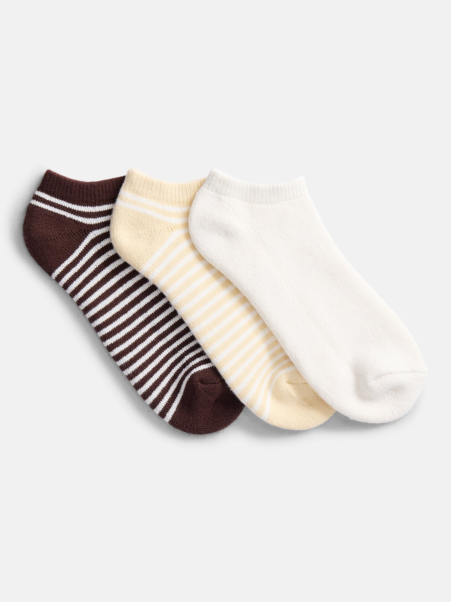 Joyspun Women's Comfort Full Terry Low Cut Socks, 3-Pack, Fits Shoe Size 4-10