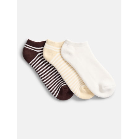 Joyspun Women's Comfort Full Terry Low Cut Socks, 3-Pack, Fits Shoe Size 4-10