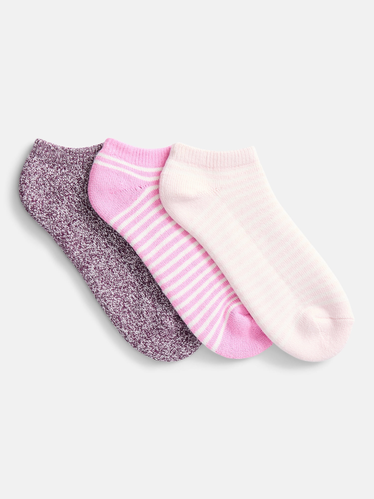 Joyspun Women's Comfort Full Terry Low Cut Socks, 3-Pack, Fits Shoe Size 4-10