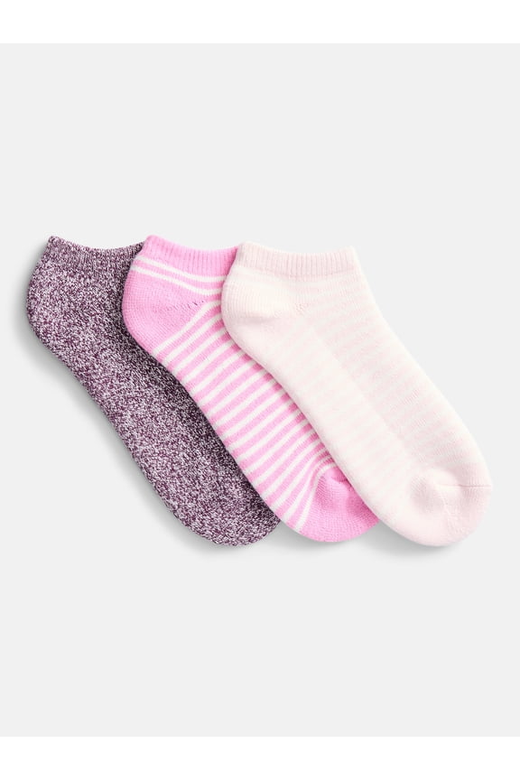 Women's Comfort Full Terry Low Cut Socks, 3-Pack, Fits Shoe Size 4-10