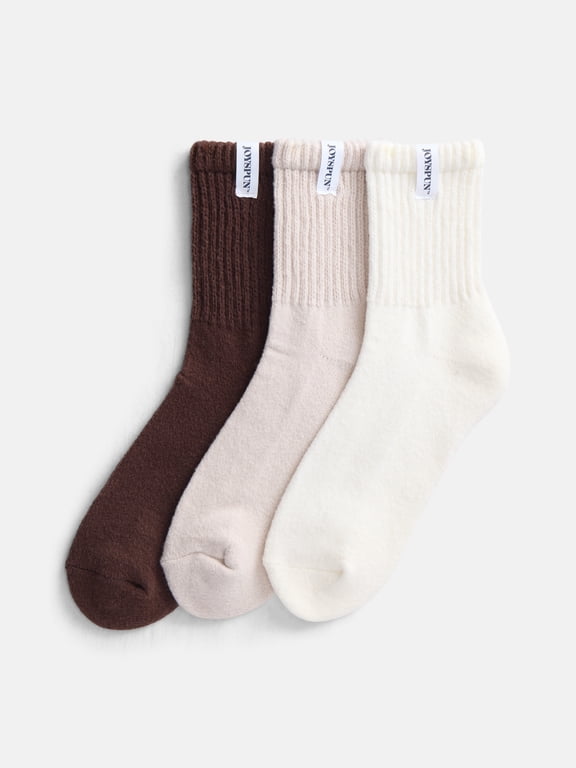 Women's Comfort Slouch Ankle Socks, 3-Pack, Size 4-10