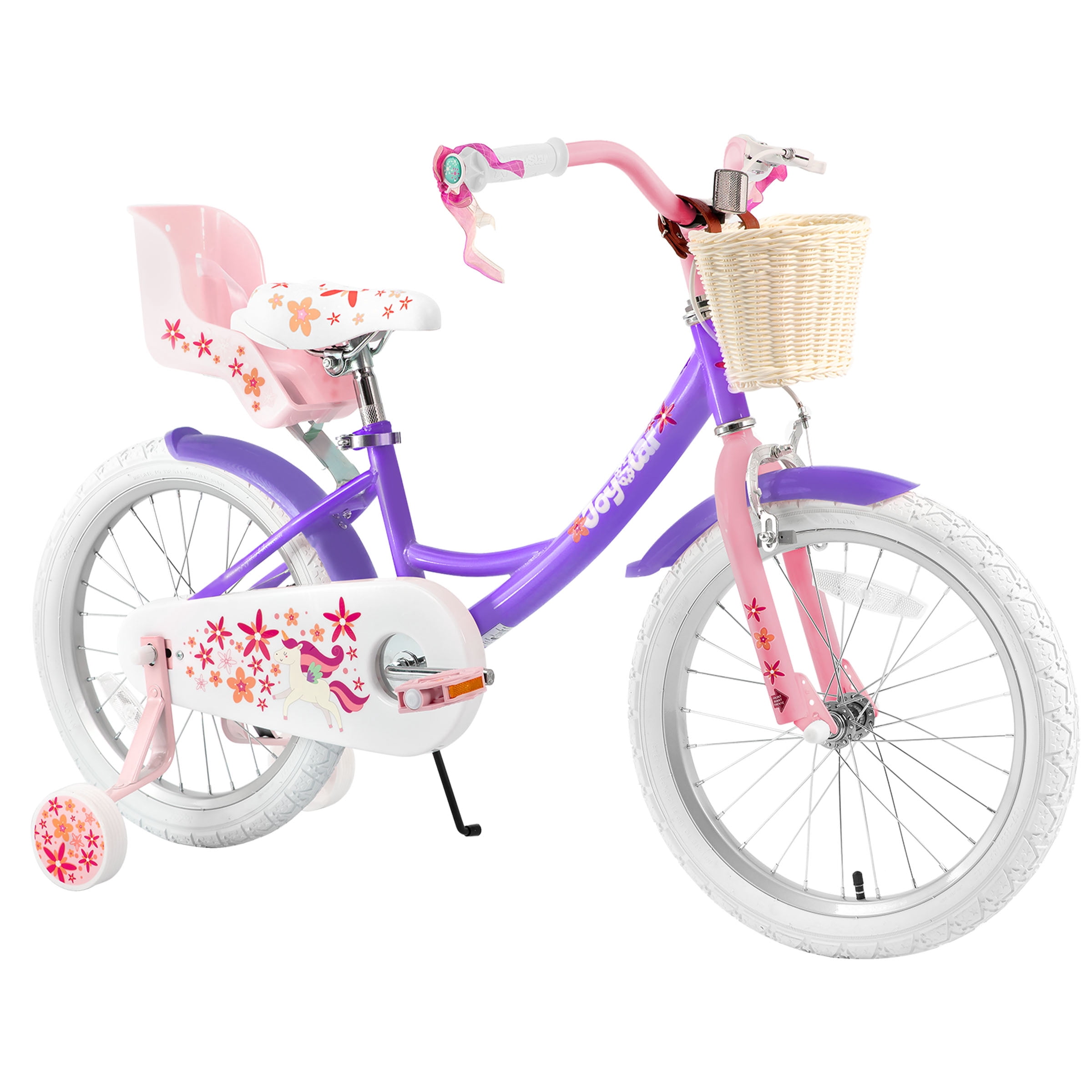 Joystar Unicorn 18inch Girls' Bike, Purple