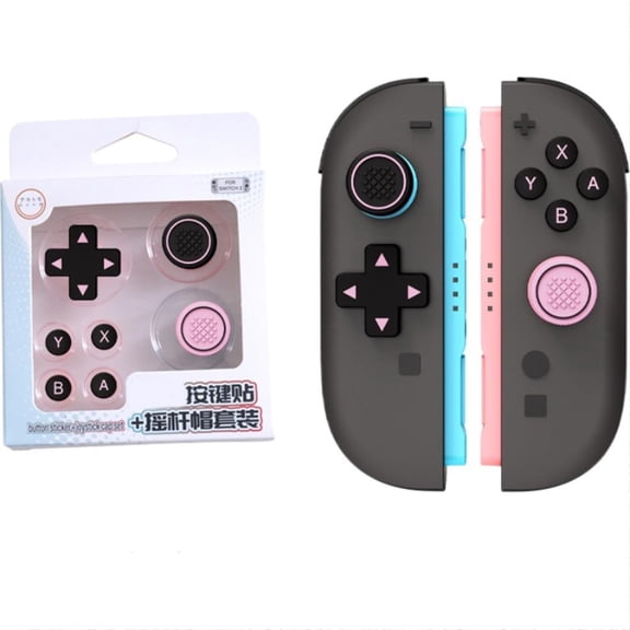 Joystick Button Sticker, Soft & Comfortable Silicone Button Caps Silicone Colored Button Stickers, Multiple Color Schemes, Smooth Control