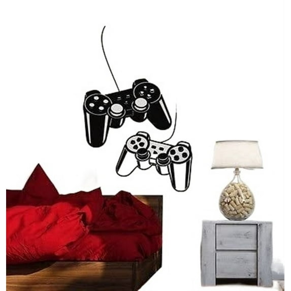 Joystick Wall Decal Gamer Video Game Play Room Kids Vinyl Stickers