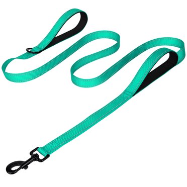 Joytale 6ft Genuine Leather Dog Leash - Heavy Duty Cowhide Leash With Aluminum Clip