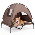 Joytale Elevated Dog Bed with Shade Canopy, Outdoor Dog Beds for Dogs