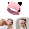 thumbnail image 1 of Joythink Kids Bluetooth Headband Headphones, Adjustable Wireless Sleep Mask with Thin Speakers, One Size, for Girls Boys Toddler Travel, Pink, 1 of 7