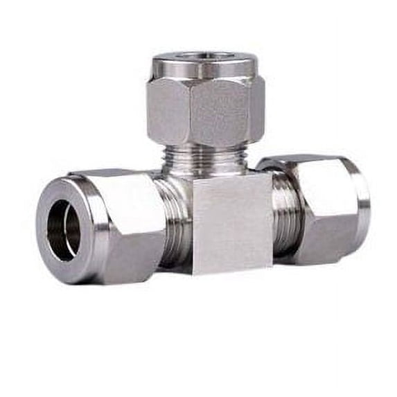 Joytube Pneumatic Stainless Steel 3/8” Compression Fittings Tee Let-Lok Adapter Tube Connector