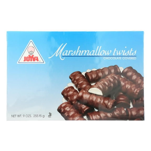 Joyva Chocolate Covered Marshmallow Twists - Case of 24 - 9 OZ