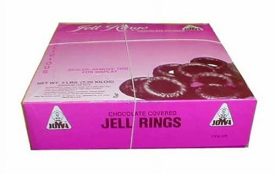 Joyva Chocolate Covered Raspberry Jelly Rings, 5 Pounds