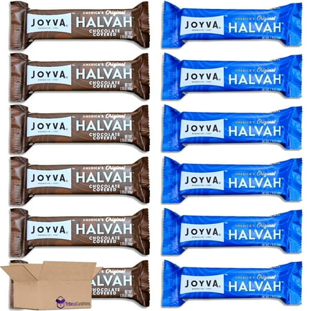 Joyva Halvah Bars Value Pack 1.75 Ounce | Chocolate & Vanilla Combo | Pack of 12