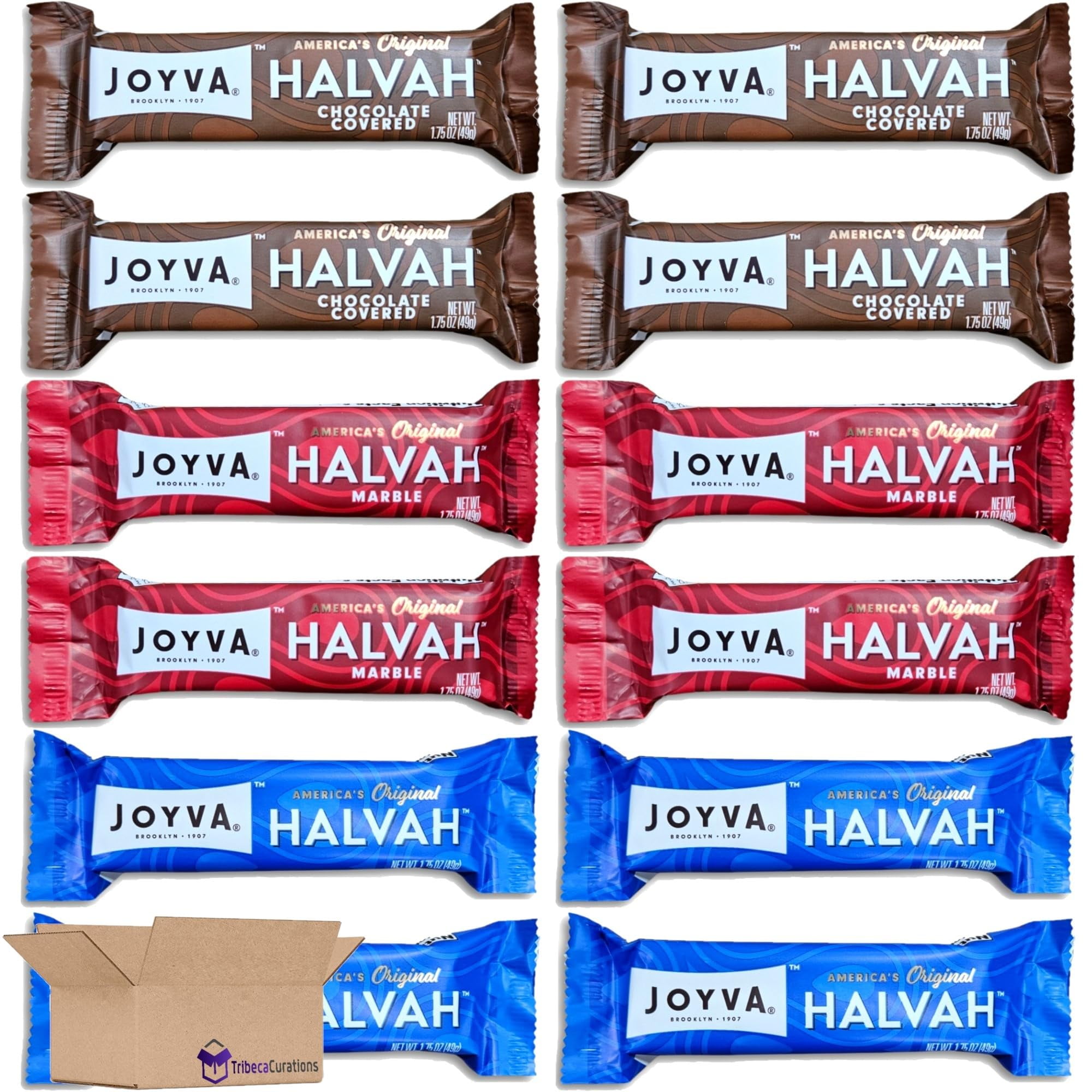 Joyva Halvah Bars Value Pack Bundled by Tribeca Curations, 1.75 Ounce