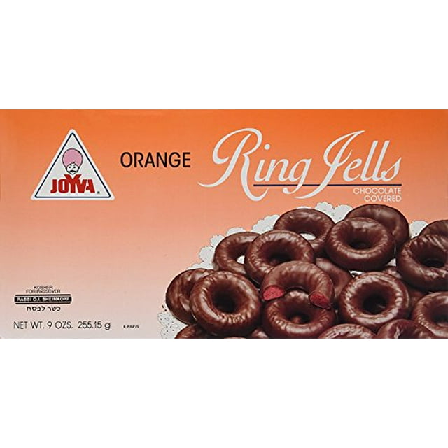 Joyva Orange Jelly Rings, Ring Jells Kosher for Passover, 9Ounce (Pack of 1)