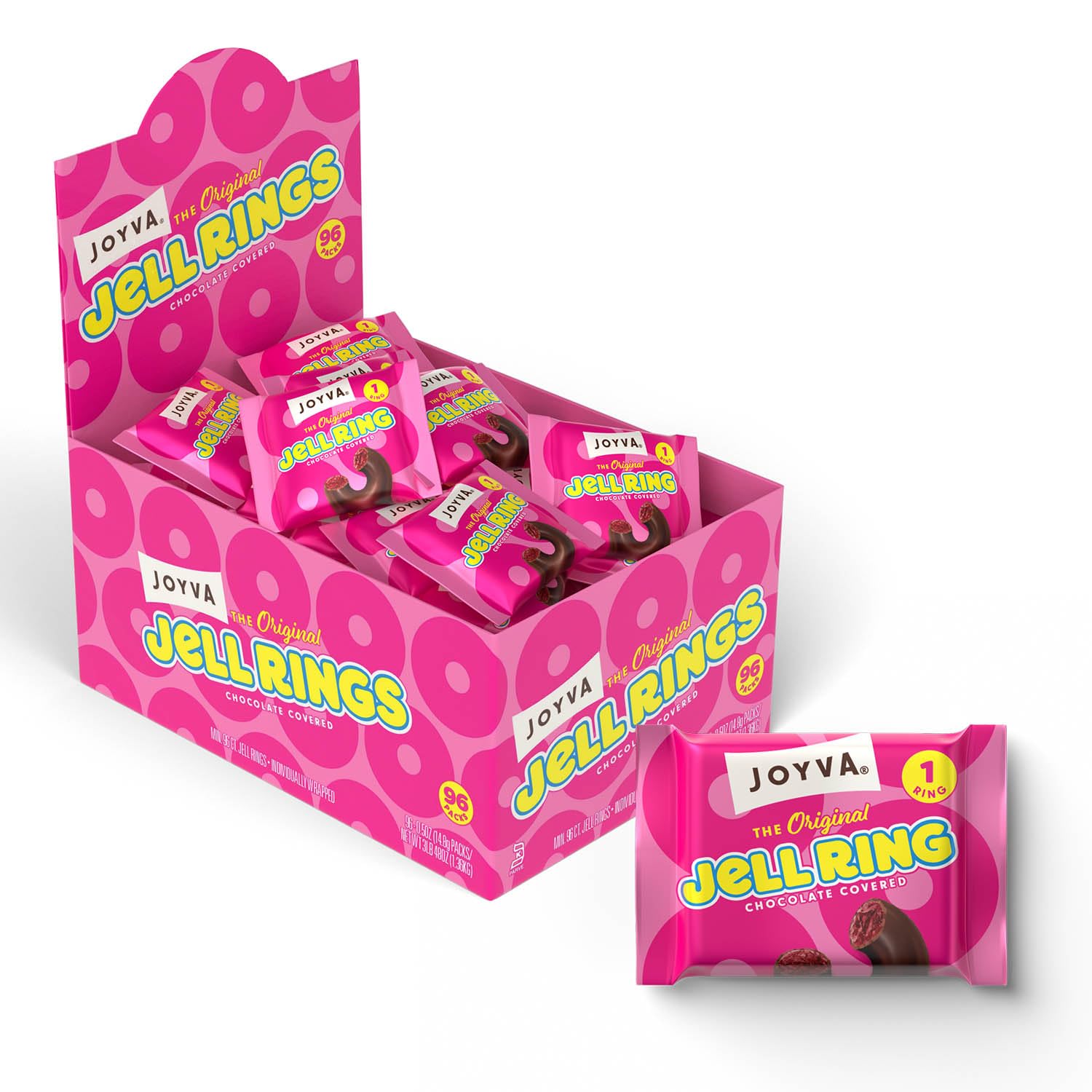 Joyva Original Jell Rings NG01 Box of 96 Sweet Jell Center with