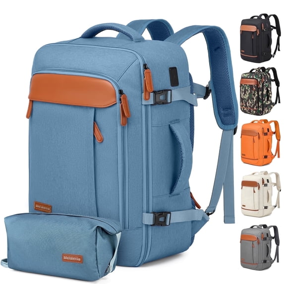 Joyway 2-Piece Travel Backpack Set Airline-Approved Waterproof Carry-On Luggage with USB Charging Port Comfortable Straps & Matching Toiletry Bag