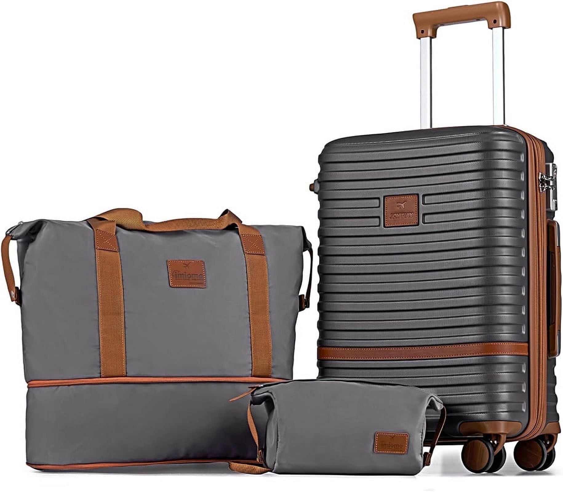 Joyway 20" Expandable Carry-on Luggage suicase with Spinner Wheels，Hardside 3PCS Set with TSA Lock