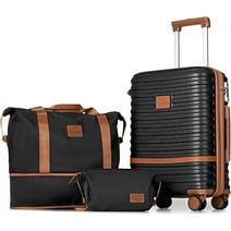 Joyway 20" Expandable Carry-on Luggage with Spinner Wheels，Hardside 3PCS Set with TSA Lock