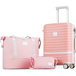 Barbie 22 Inch Carry On Rolling Luggage Quilted Hardshell Suitcase with Spinner Wheels Pink Walmart