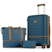 Joyway 24" Expandable Checked Luggage with Spinner Wheels，Hardshell Lightweight 3PCS Luggage Set with TSA Lock