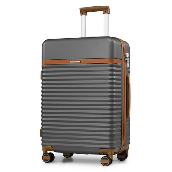 Joyway 24in Expandable Checked Luggage with ABS Hard Luggage with Double Swivel Wheels TSA Lock