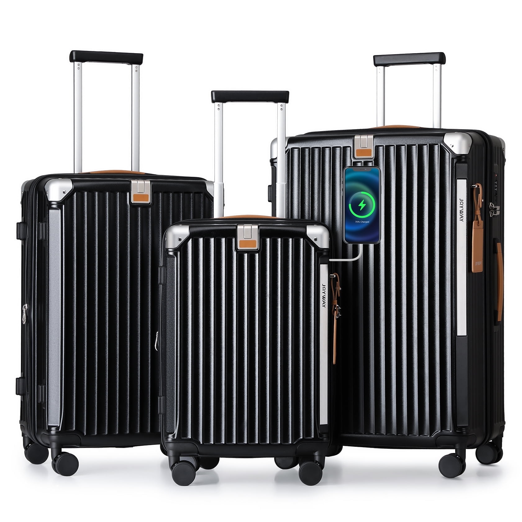 Joyway Luggage Sets Expandable Hard 20 inch Carry-on Luggage USB