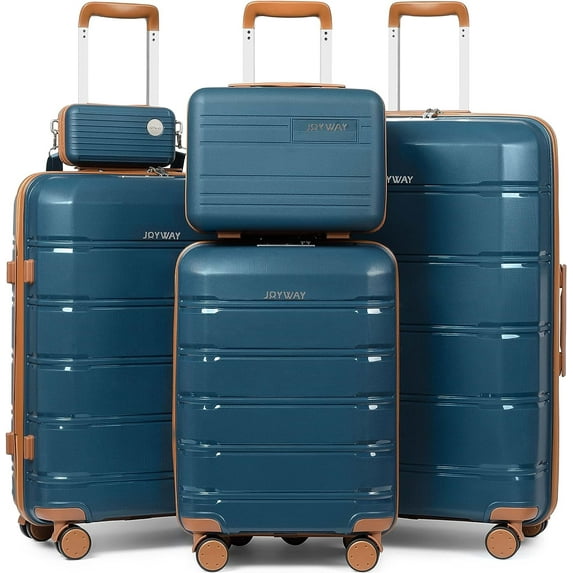 Joyway - 5 Luggage Sets PP Hardside Spinner Luggage - (20", 24", 28")
