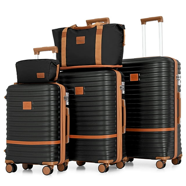 Joyway Hardside Luggage Set 5Piece Set &TSA Lock （Expandable