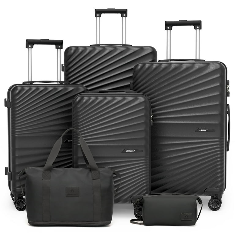 Joyway 6 Piece Hardshell Luggage Set with Spinner Wheels TSA Lock