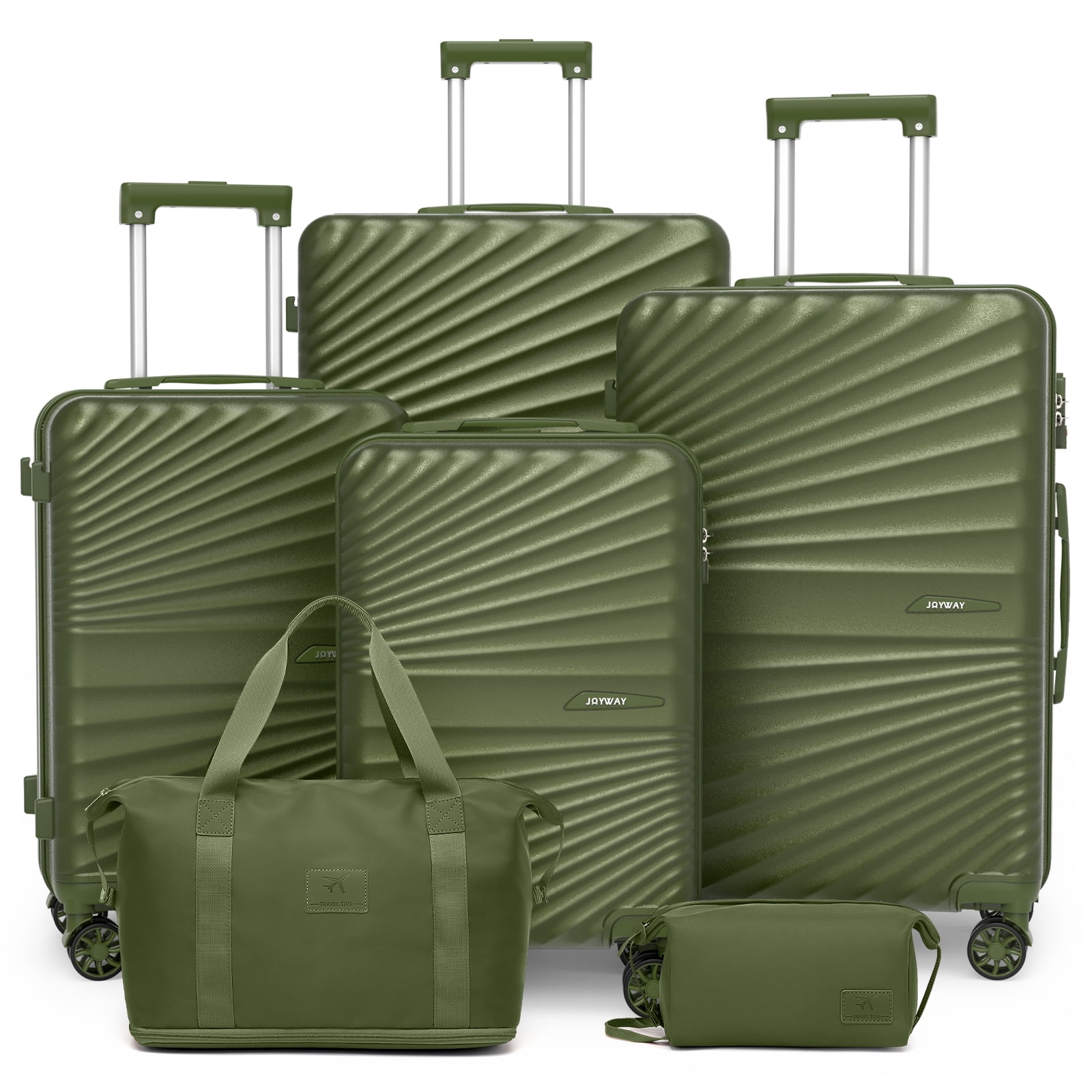 Joyway 6 Piece Hardshell Luggage Set with Spinner Wheels TSA Lock and Scratch-Resistant Finish Durable Lightweight Suitcases