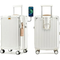Joyway Luggage Sets Expandable Hard 20 inch Carry-on Luggage USB Port Cup Holder TSA Lock Suitcase
