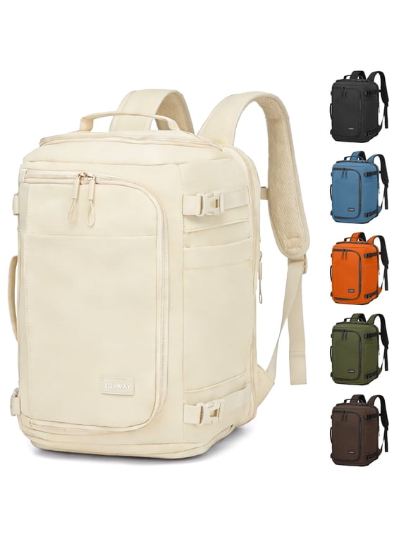 Travel Backpack for Women & Men Large Capacity Carry On Backpack with Shoe Compartment Waterproof Weekender Bag Laptop Backpack with Wide Opening Overnight Bag for Travel Work Gym